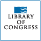 Logo of the Library of Congress featuring a blue flag with white waves above the words "Library of Congress" in black text.
