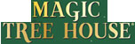 Magic Tree House logo with yellow and green text on a dark green background.