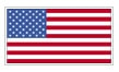 The image shows the flag of the United States, featuring 50 white stars on a blue rectangle in the top left corner and 13 horizontal red and white stripes.